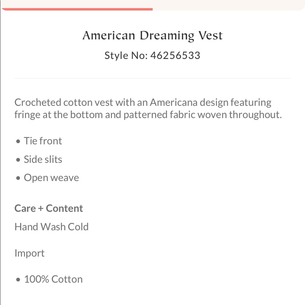 NWOT Free People RARE, SOLD OUT American Dreaming Vest - Picture 3 of 13